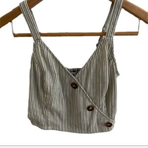 Hollister Front-Button Crop Top